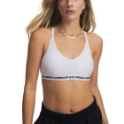 Under Armour Crossback Low Strap Sports Bra - White/Black Under Armour Crossback Low Strap Sports Bra - White/Black