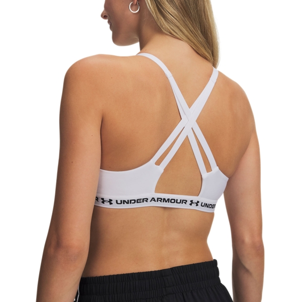 Under Armour Crossback Low Strap Sports Bra - White/Black