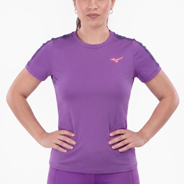 Women's Padel T-Shirt and Polo Mizuno Performance TShirt  Dahlia 62GAD70067