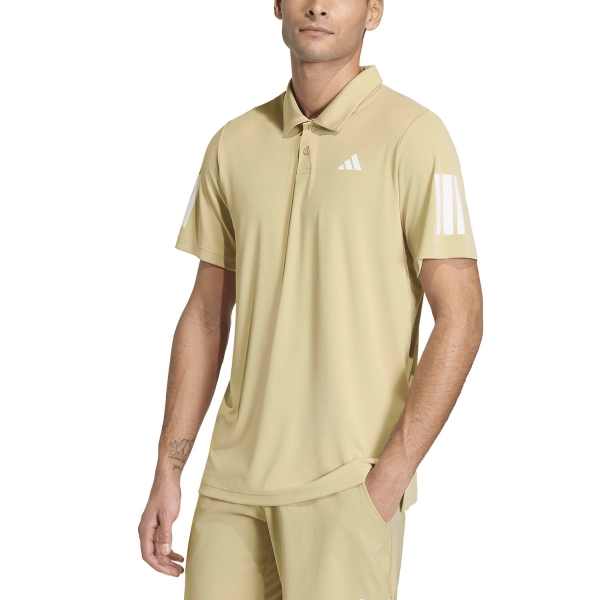 Camiseta Padel Hombre adidas 3 Stripes Club Polo  Khaki Three KS8321