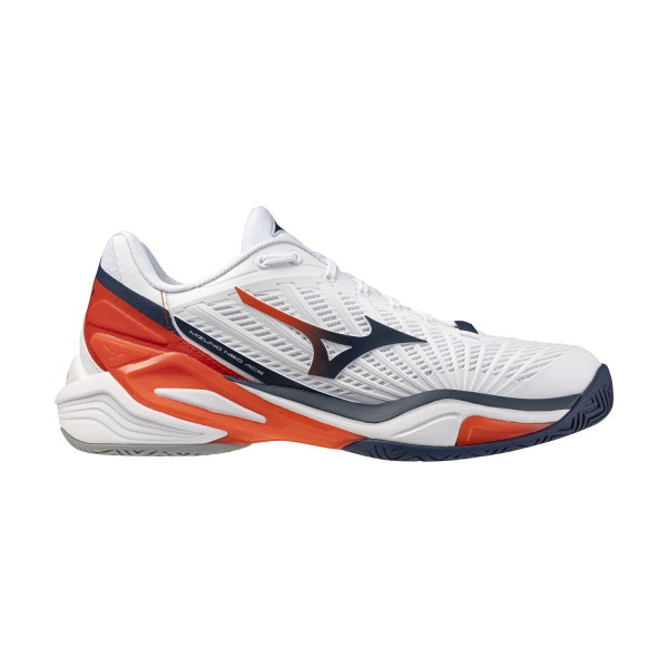 Scarpe Padel Uomo Mizuno Neo Ace AC  White/Insignia Blue/Orange 61GA266002