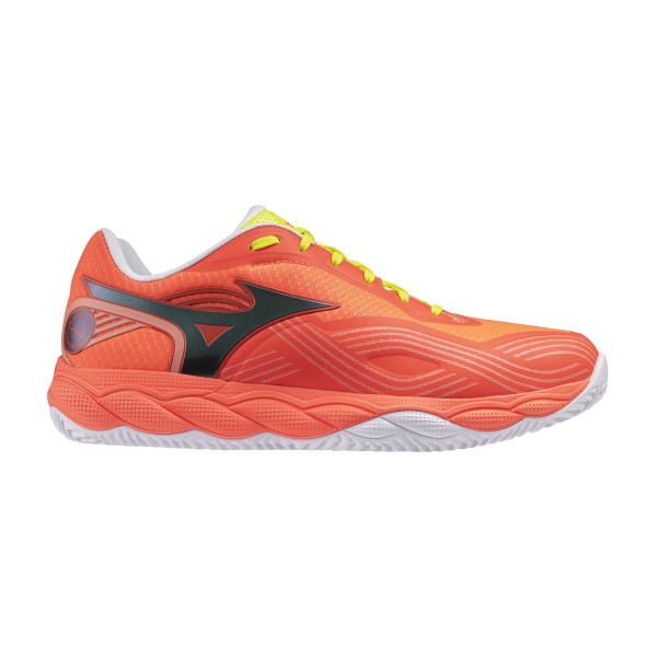 Zapatillas Padel Hombre Mizuno Wave Enforce Court 2 Padel  Lava Orange/Black Oyster/Yellow Jasper 61GB263654