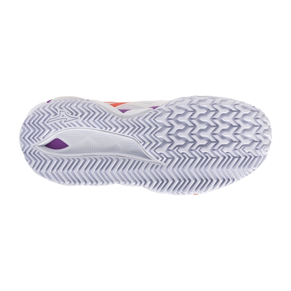 Mizuno Wave Enforce Tour 2 Clay - White/Lava Orange/Dahlia