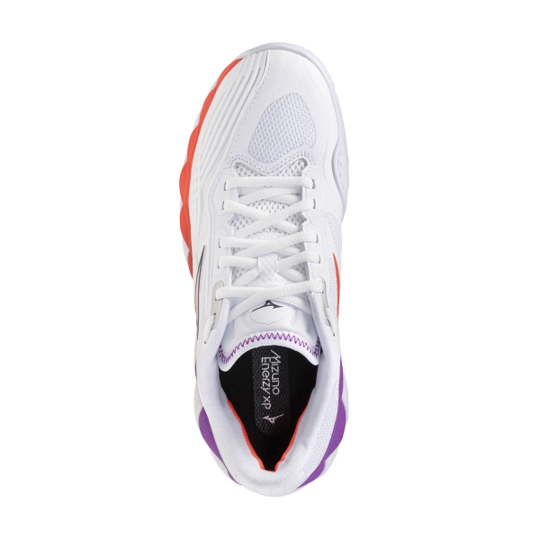Mizuno Wave Enforce Tour 2 Clay - White/Lava Orange/Dahlia