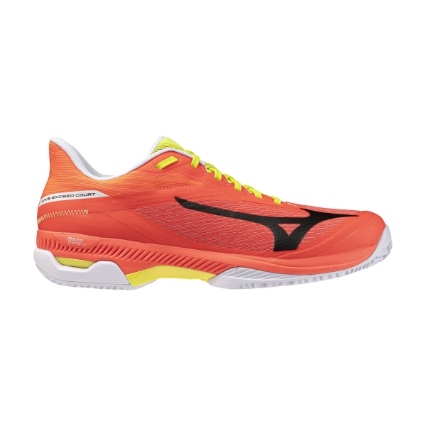 Zapatillas Padel Hombre Mizuno Wave Exceed Court Padel  Lava Orange/Black Oyster/Yellow Jasper 61GB262254