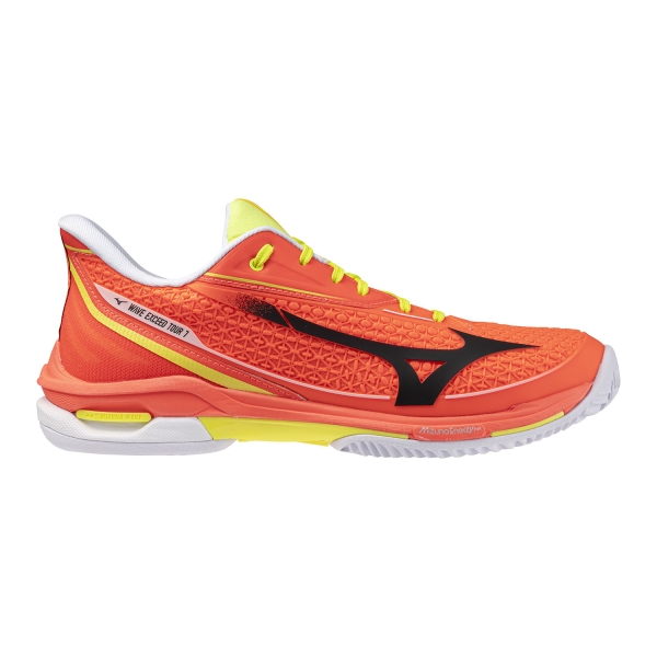 Zapatillas Padel Hombre Mizuno Wave Exceed Tour 7 Padel  Lava Orange/Black Oyster/Yellow Jasper 61GB267754