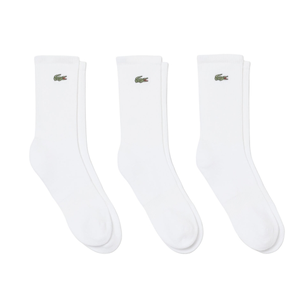 Padel Socks Lacoste Crew x 3 Socks  Blanc RA9192001