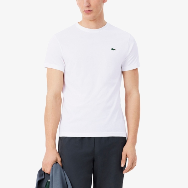 Men's T-Shirt Padel Lacoste Graphic Logo TShirt  Blanc TH6602001