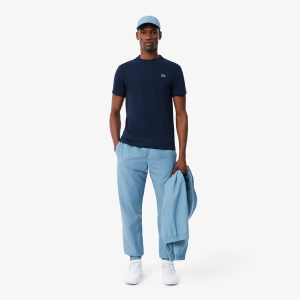 Lacoste Ultra Dry Back Print Maglietta - Bleu Marine/Blanc