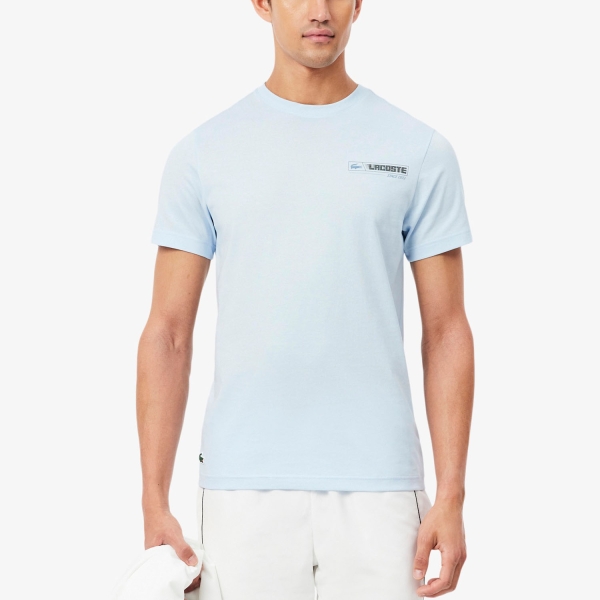 Men's T-Shirt Padel Lacoste Printed Graphic TShirt  Bleu Clair/Bleu TH6677ZD2