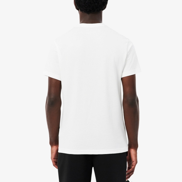 Lacoste XXL Logo Print Camiseta - Blanc/Noir