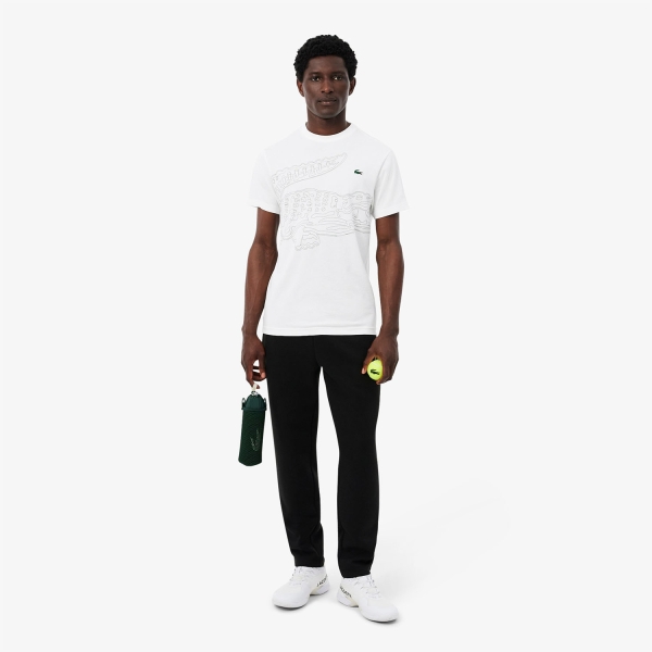 Lacoste XXL Logo Print Camiseta - Blanc/Noir