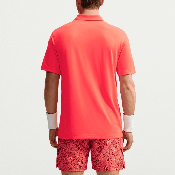Nike Dri-FIT Solid Logo Polo - Bright Crimson/Black