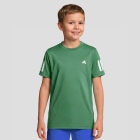 adidas Club 3 Stripes Logo Camiseta Niño - Semi Court Green adidas Club 3 Stripes Logo Camiseta Niño - Semi Court Green