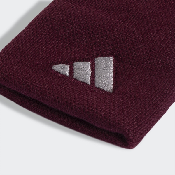 adidas Pro Muñequeras Largas - Maroon/Iron Metallic