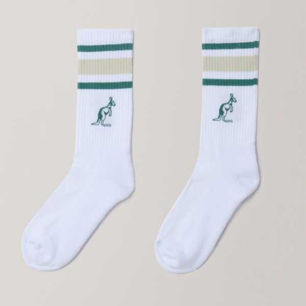 Padel Socks Australian Stripes Socks  Bianco/Everglades/Sabbia TEXCZ001202U1M1