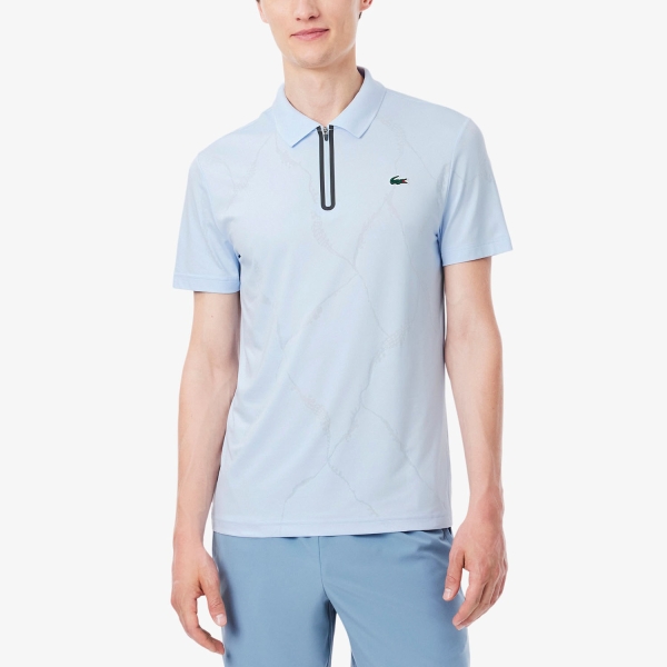 Polo Padel Hombre Lacoste Crocodile Polo  Bleu Clair DH6745T01