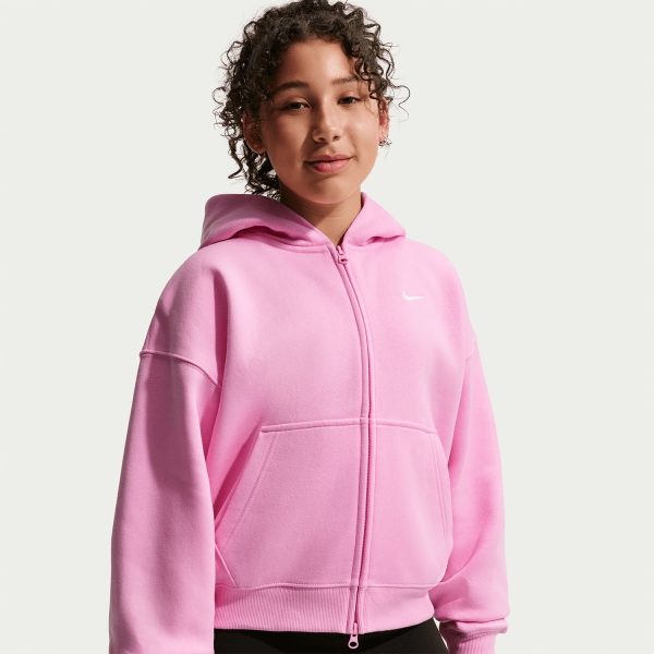 Nike Studio Fleece Sudadera Niña - Pink Rise/White