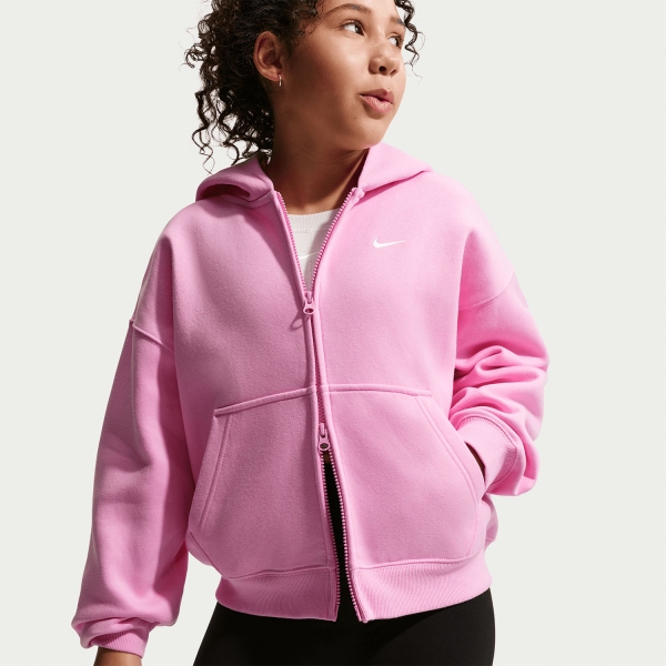 Nike Studio Fleece Sudadera Niña - Pink Rise/White