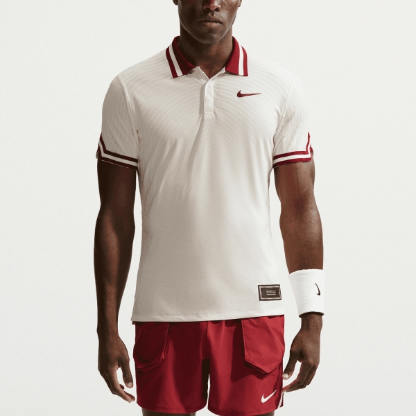 Men's Padel Polo Nike Court Slam Jannik Polo  Pale Ivory/Team Red IM6607110
