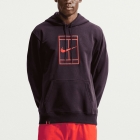Nike Court Dri-FIT Hoodie - Burgundy Ash/Bright Crimson