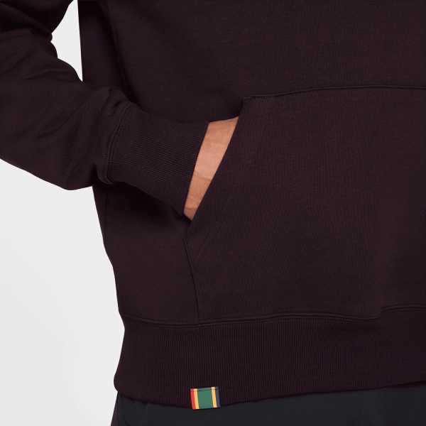 Nike Court Dri-FIT Hoodie - Burgundy Ash/Bright Crimson