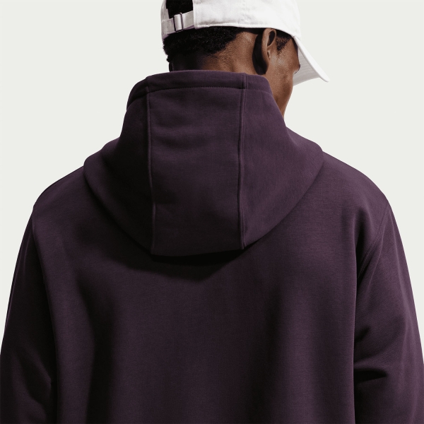 Nike Court Dri-FIT Hoodie - Burgundy Ash/Bright Crimson