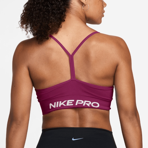 Nike Pro Seamless Sujetador Deportivo - True Berry/White