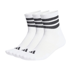 adidas 3 Stripes Cushioned x 3 Socks - White/Black adidas 3 Stripes Cushioned x 3 Socks - White/Black