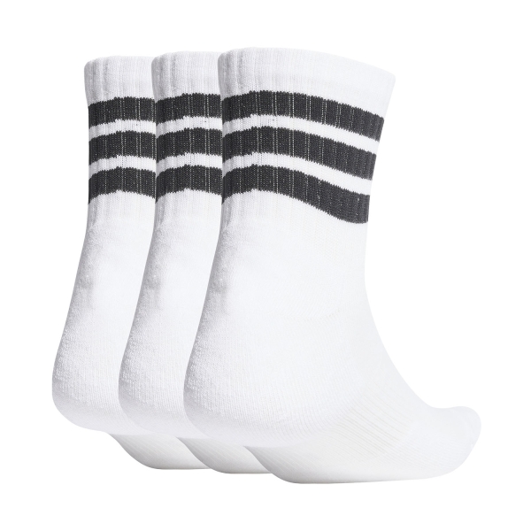 adidas 3 Stripes Cushioned x 3 Socks - White/Black