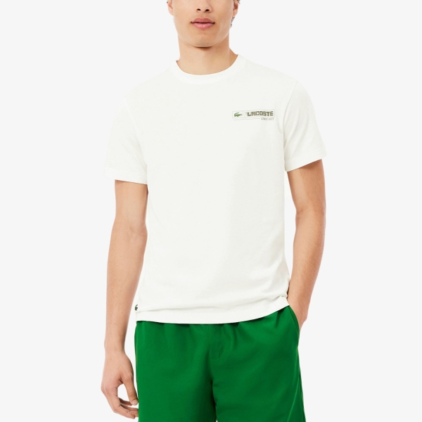 Camiseta Padel Hombre Lacoste Printed Graphic Camiseta  Blanc/Vert TH6677737