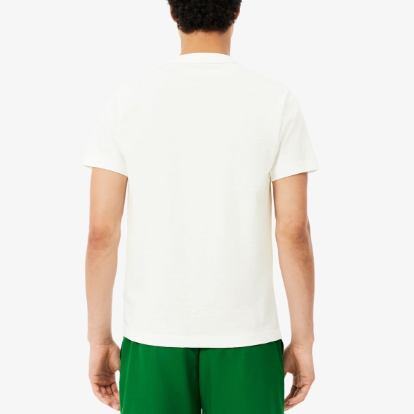 Lacoste Printed Graphic Camiseta - Blanc/Vert