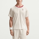 Nike Court Advantage T-Shirt - Light Bone/Tough Red/Black