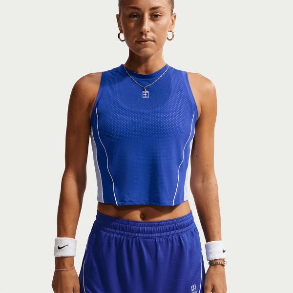 Nike Court Dri-FIT Advantage Novelty Top - Old Royal/White