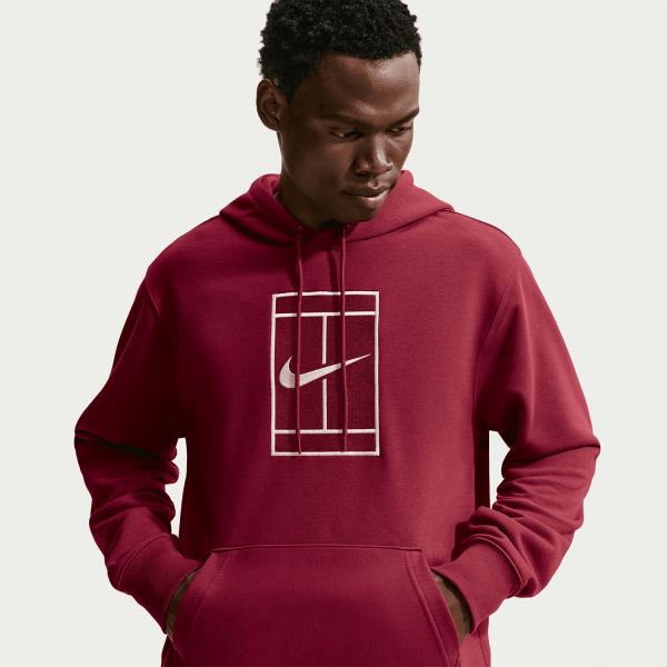 Nike Court Dri-FIT Hoodie - Team Red/Pale Ivory