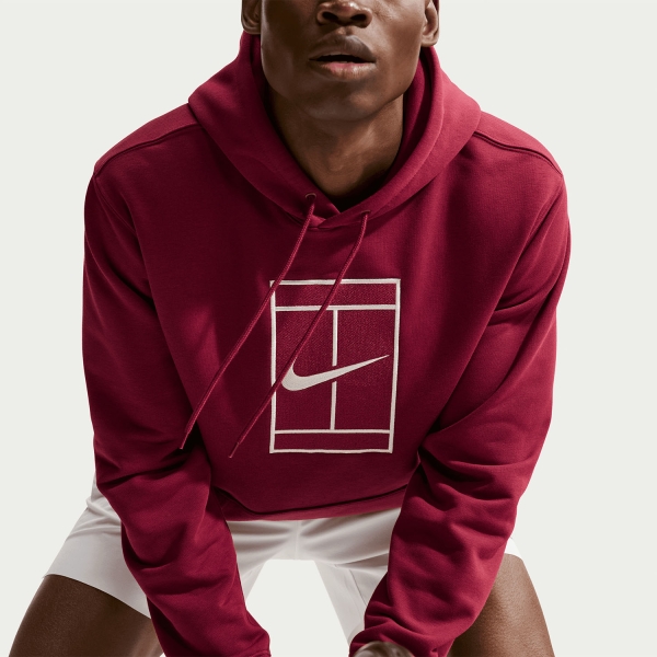 Nike Court Dri-FIT Hoodie - Team Red/Pale Ivory