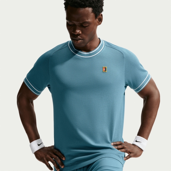 Nike Court Heritage Logo T-Shirt - Smokey Blue