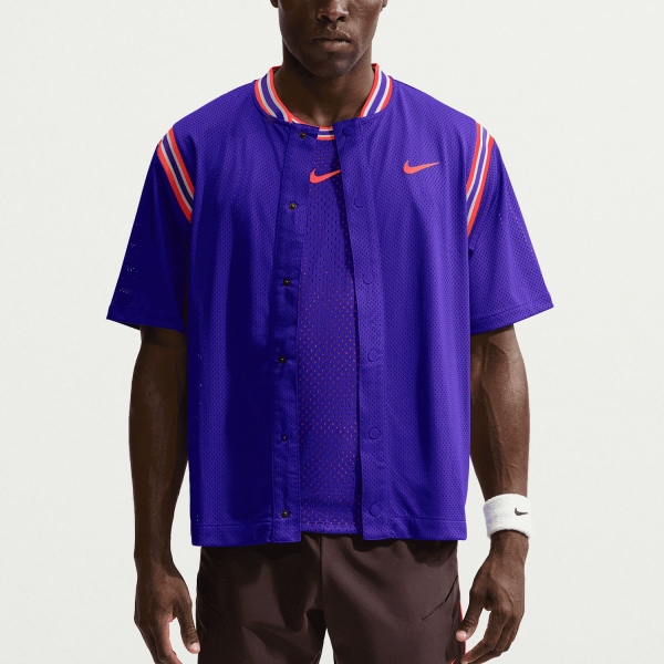 Men's Padel Jacket Nike Court Slam Carlos Jacket  Dark Concord/Bright Crimson IM6611514