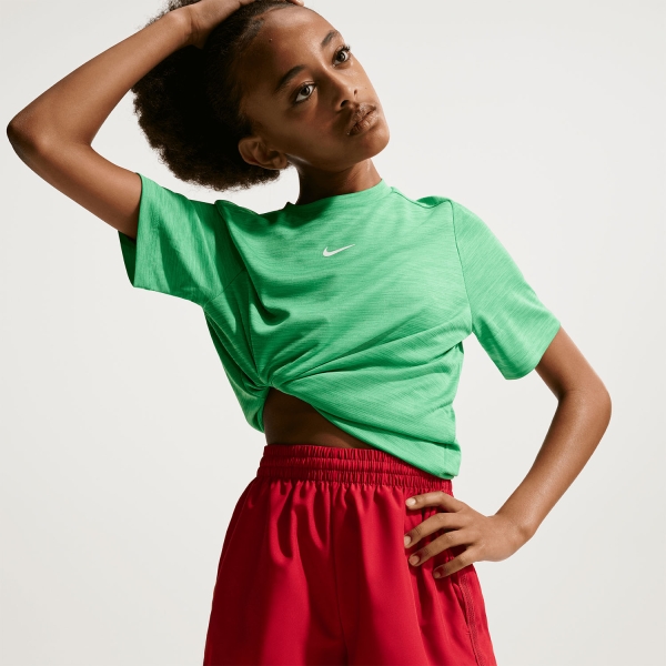 Nike Dri-FIT Icon 6in Shorts Niño - Tough Red/White