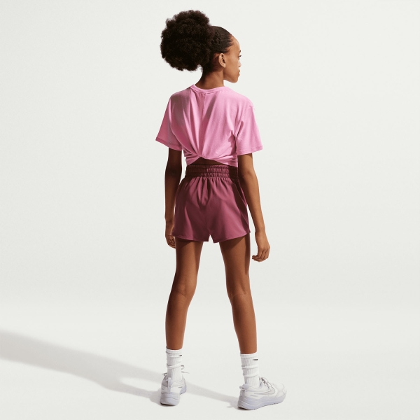 Nike Dri-FIT One 3in Shorts Girl - Pink Smoke/White