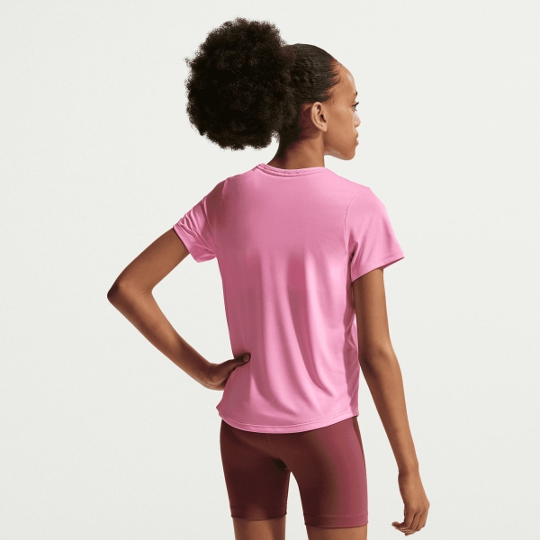 Nike Dri-FIT One T-Shirt Girl - Pink Rise/White