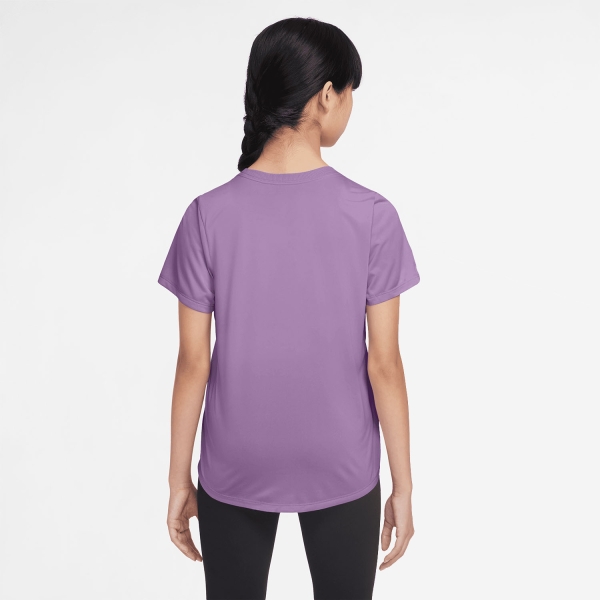 Nike Dri-FIT One T-Shirt Girl - Violet Star/White