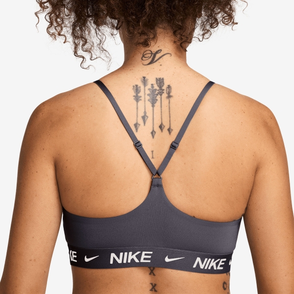 Nike Indy Swoosh Sports Bra - Gridiron/White