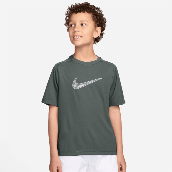 Boy's Padel Polos and Shirt Nike Multi Swoosh TShirt Boy  Camo Green/White IF2430303