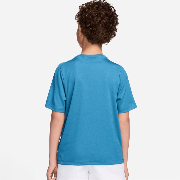 Nike Multi Swoosh T-Shirt Boy - Light Current Blue/White