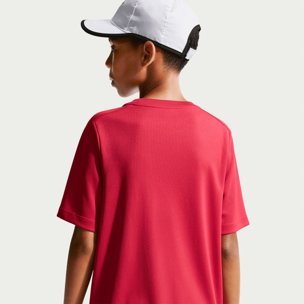 Nike Multi Swoosh T-Shirt Boy - Tough Red/White