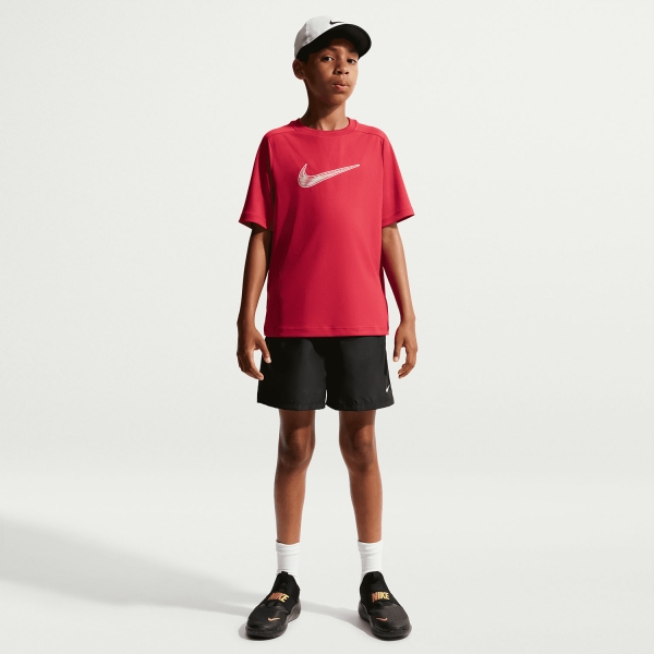 Nike Multi Swoosh T-Shirt Boy - Tough Red/White