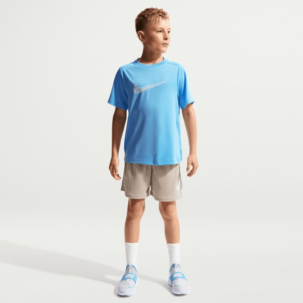 Nike Multi Swoosh T-Shirt Boy - Football Blue/White