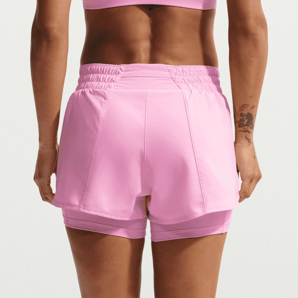 Nike One 2 in 1 3in Shorts - Pink Rise/White