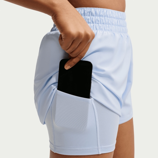 Nike Classic One 2 in 1 3in Shorts - Hydrogen Blue/White